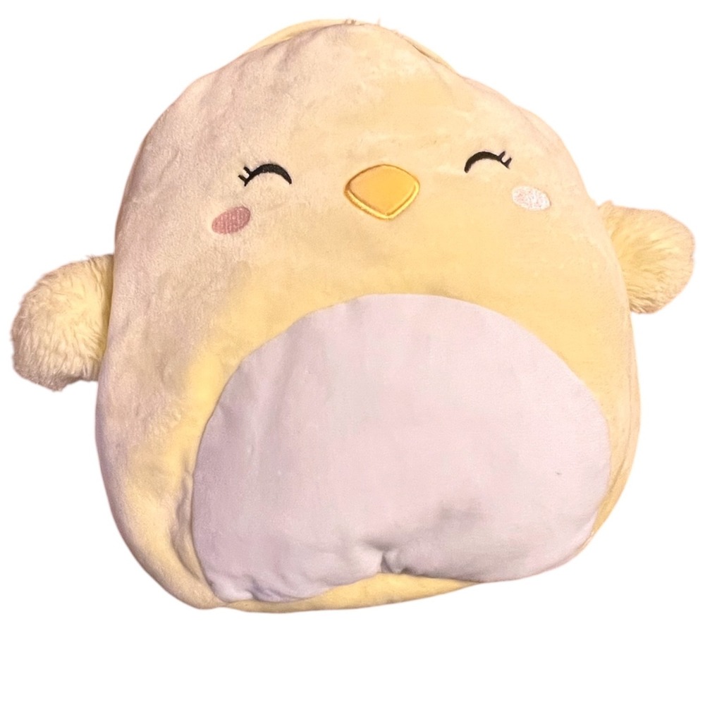 Squishmallows Aimee the Chick Treat Pail Kids Yellow Plush Easter Bag - OS